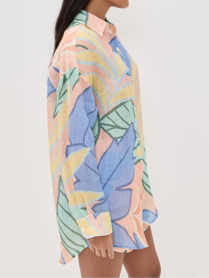 Karin | Short set with print Foglie tropical