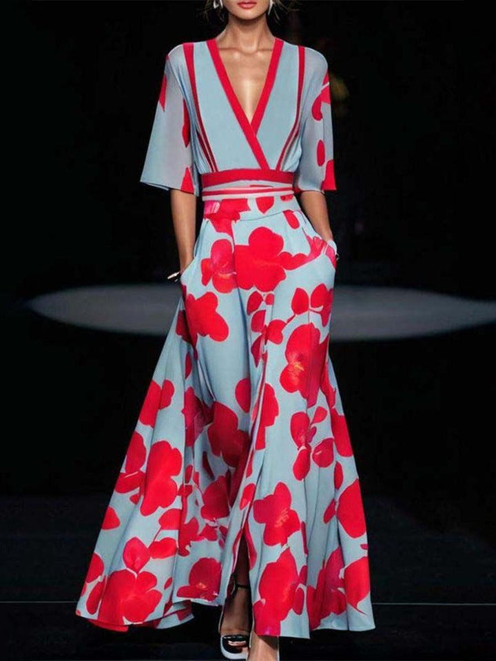 Saskia | Elegants set maxi midi dress glamor for the coast