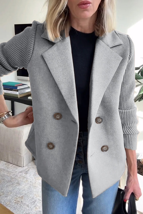 Vanessa | Elegant Knit-Sleeve Blazer