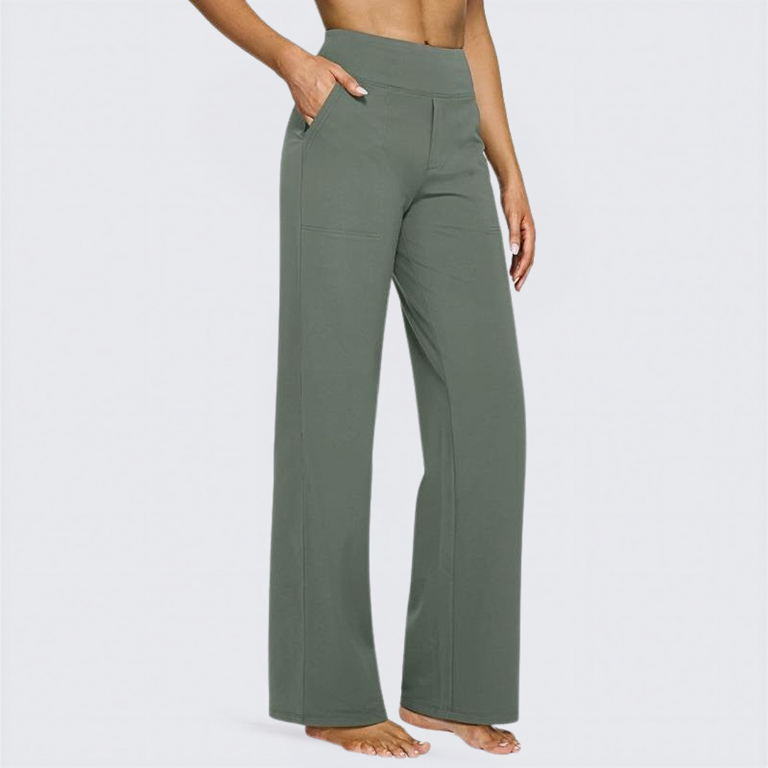 Saskia | Comfortable High-Waist Wide Leg Pants for Yoga and Outdoor Fun