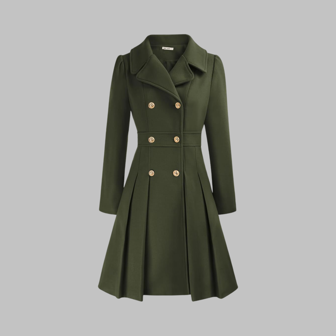 Jacinta | Classy Double Button Long Sleeve Coat