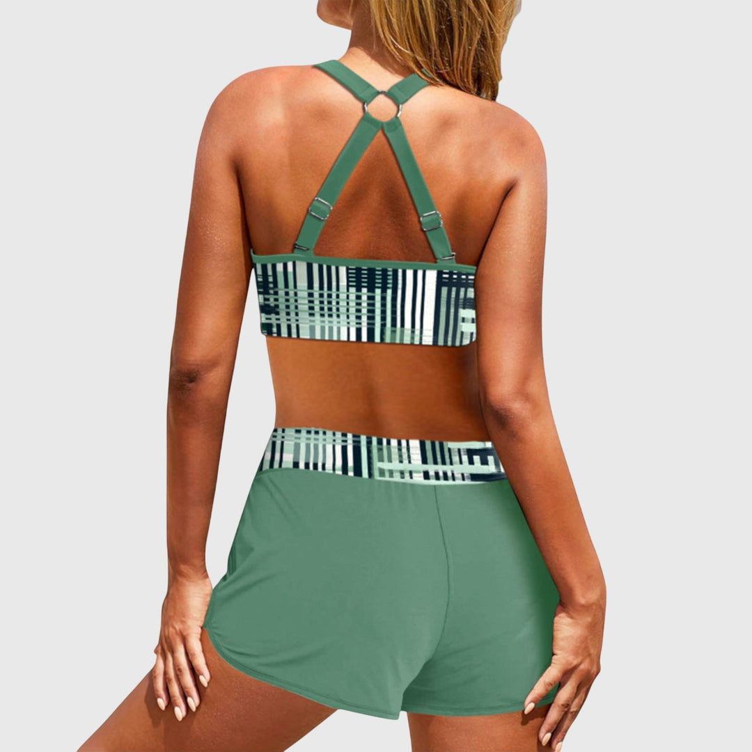Emily | Striped high-waist bikini