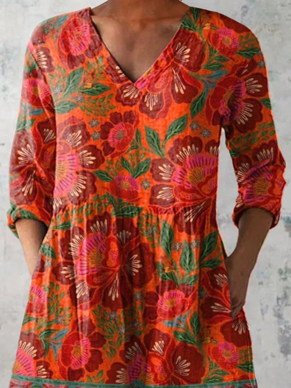 Cordula | Long blouse with V-neck