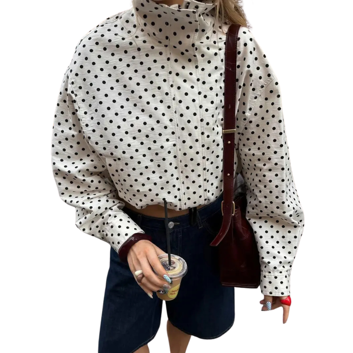 Nicole | Casual Polka Dot Street Jacket