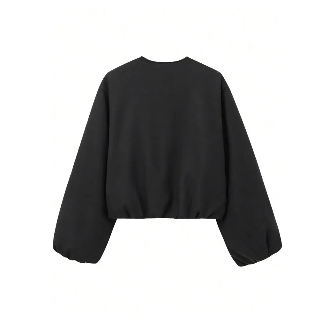India | Street-Style Lantern Sleeve Woven Jacket