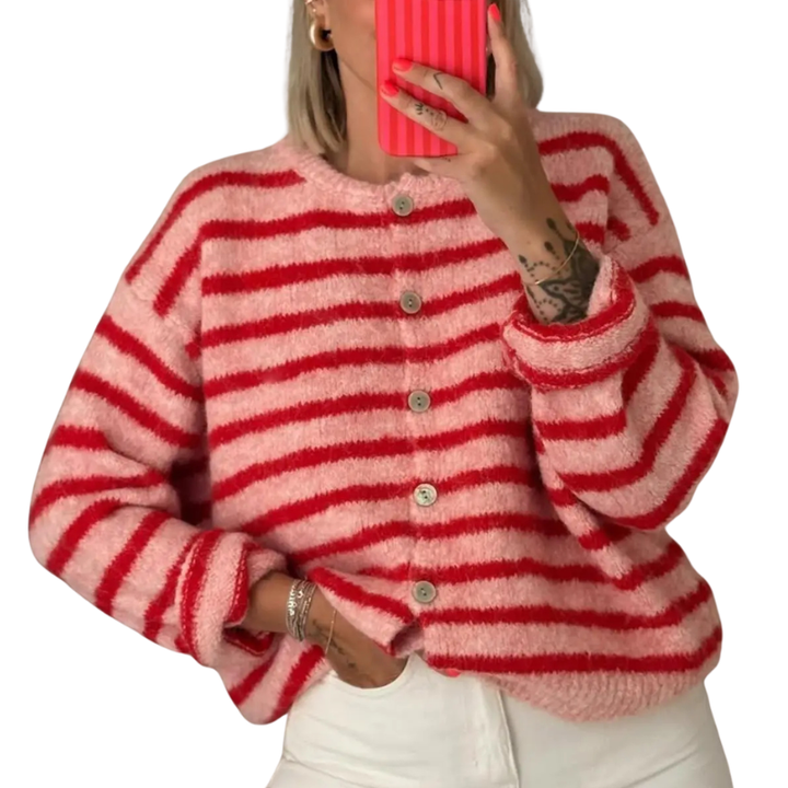 Francesca | Stylish Striped Casual Cardigan