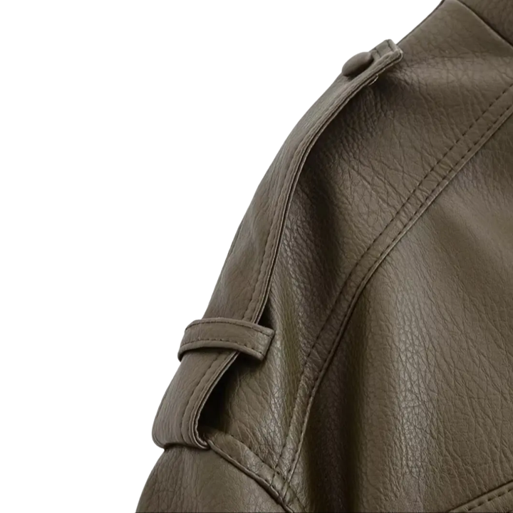 Verity | Faux Leather Biker Short Jacket