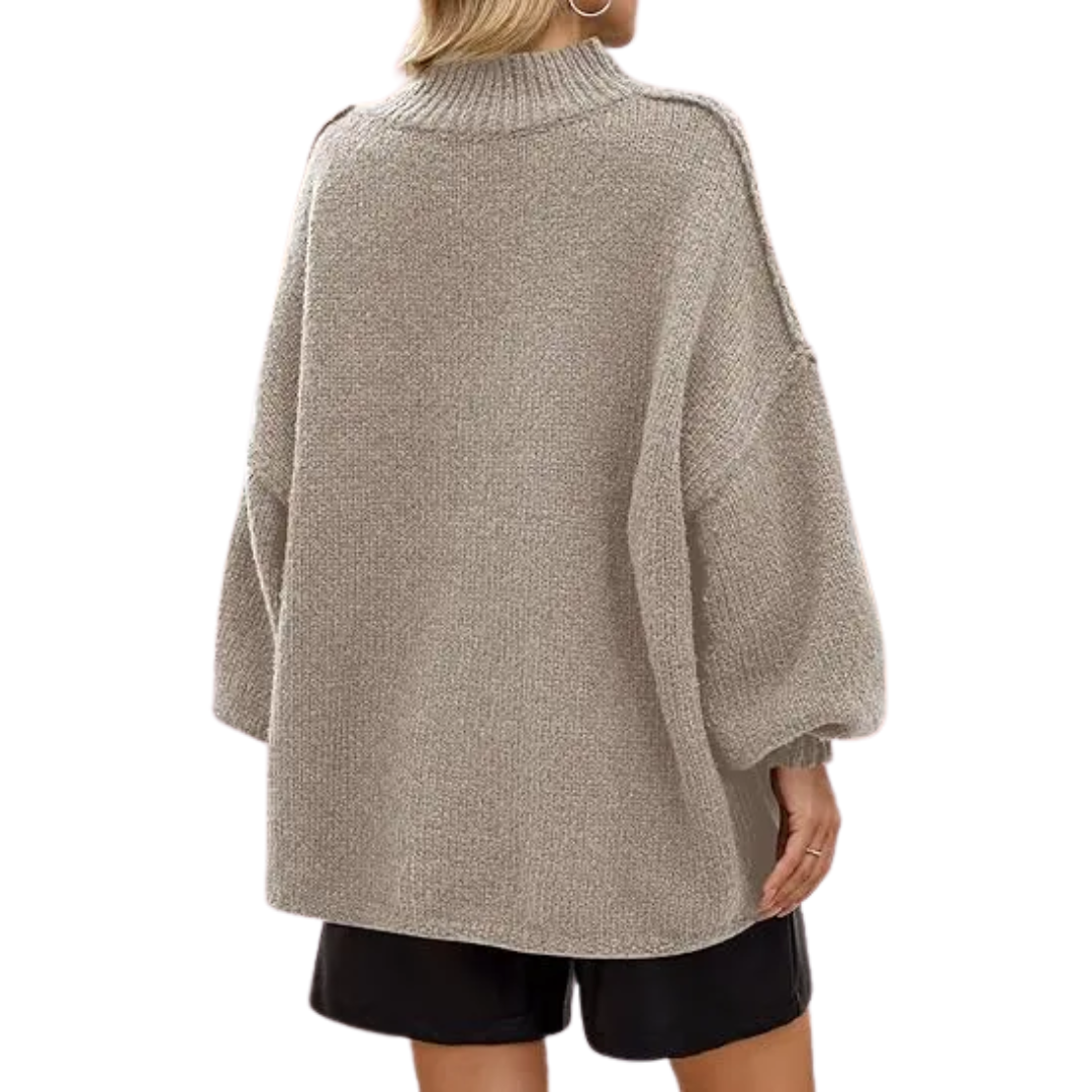 Mia | Relaxed Ribbed Knit Tunic Sweater
