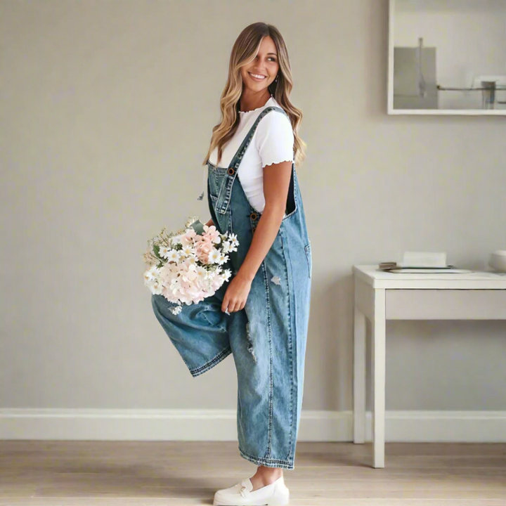 Olivia | Vintage Wash Adjustable Jumpsuit