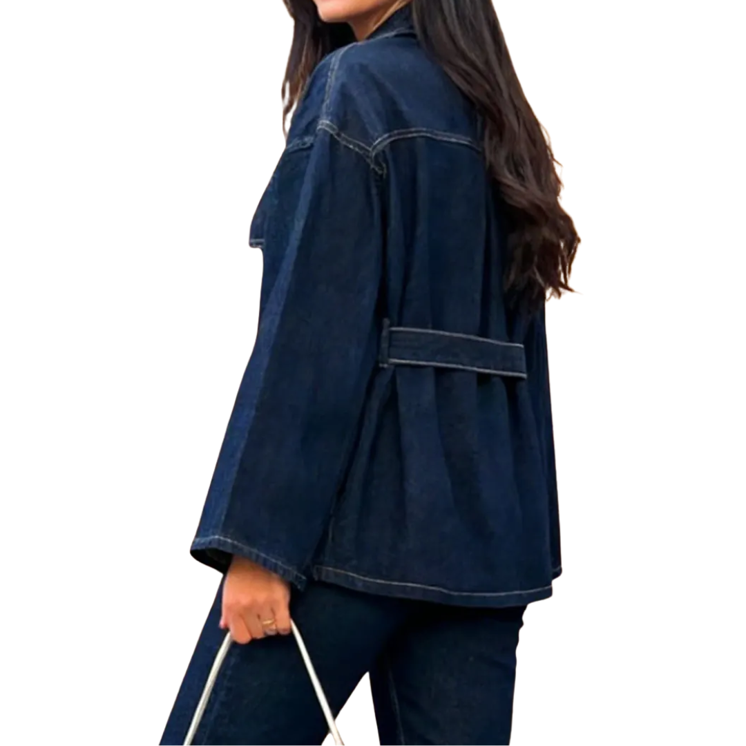 Hayley | Relaxed Dark Wash Denim Jacket