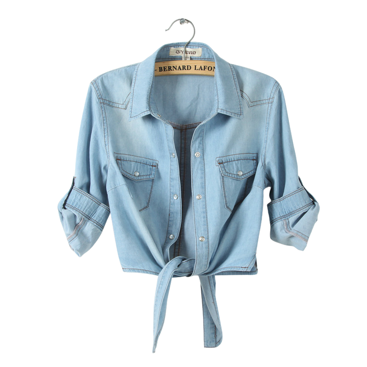 Paige | Sophisticated 3/4 Sleeve Crop Shirt