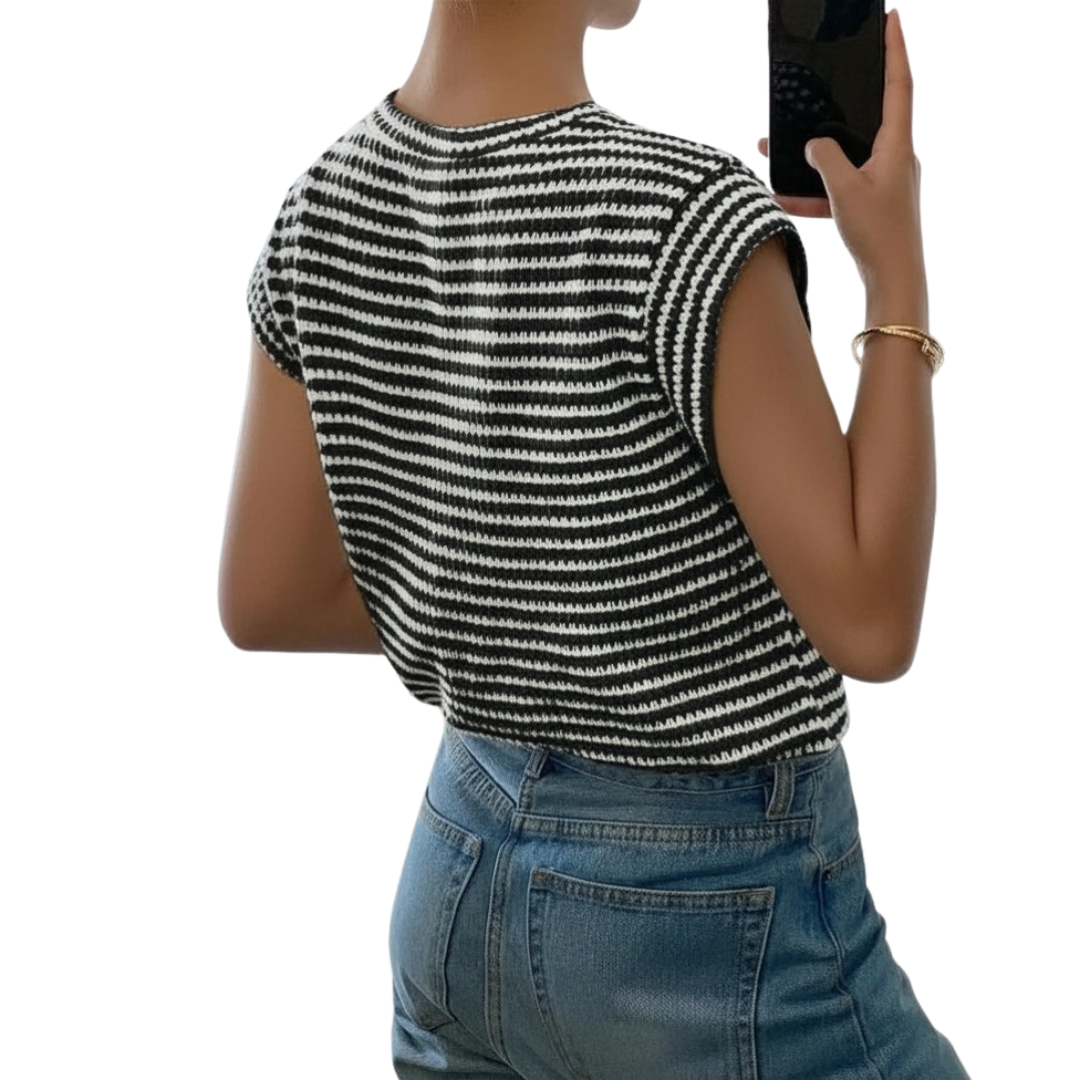 Victoria | Breezy Cutout Sleeveless Tee