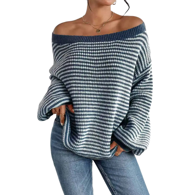 Grace | Casual All-Season Ladies Striped Sweater