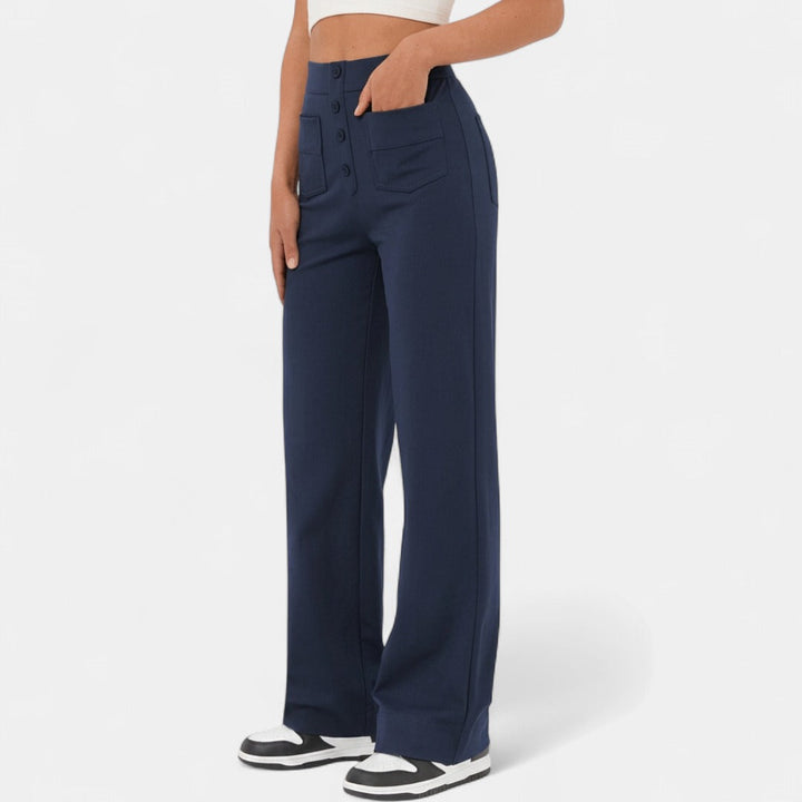 Georgia | Relaxed High-Waist Straight-Leg Pants