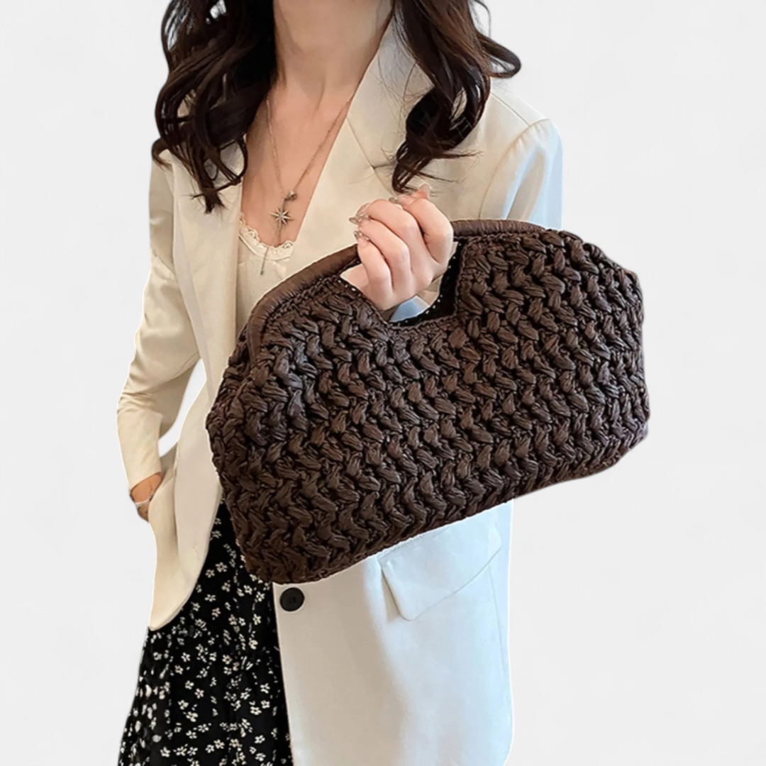 Women's Handwoven Straw Large Capacity Beach Tote Bag