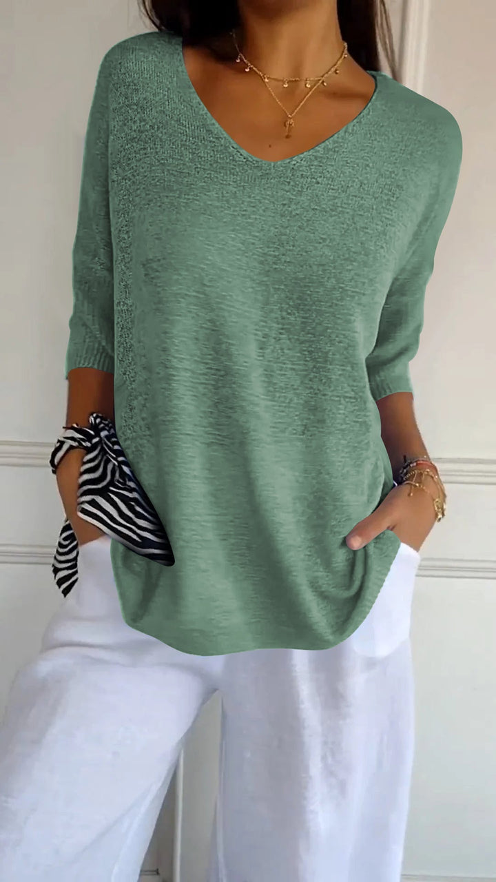 Isabelle | Casual V-Neck Top