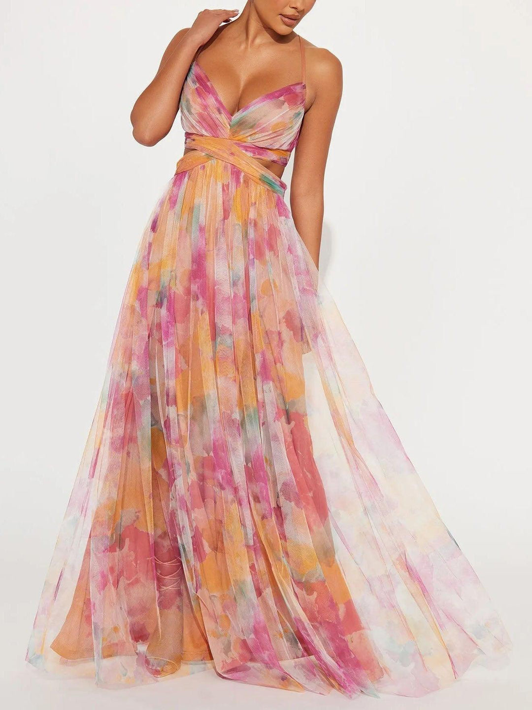 Antonia | Maxi dress floral print with V-neck
