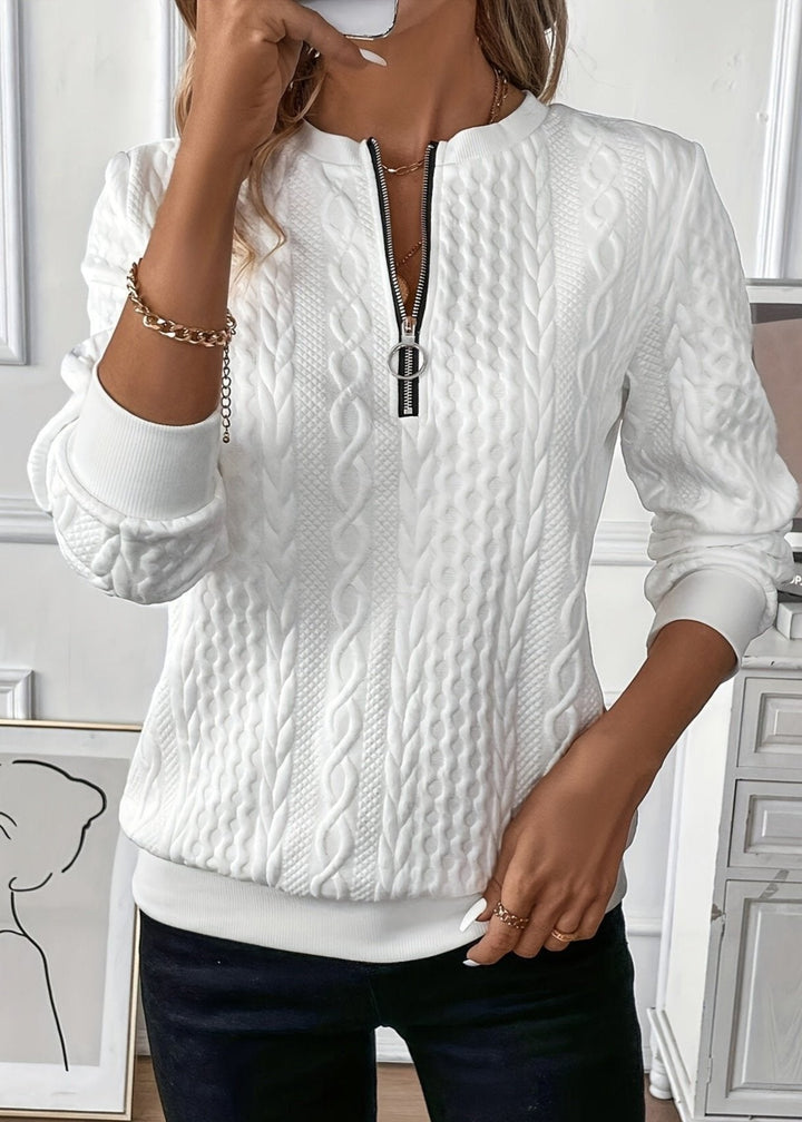 Chloe | Elegant Quarter-Zip Sweater