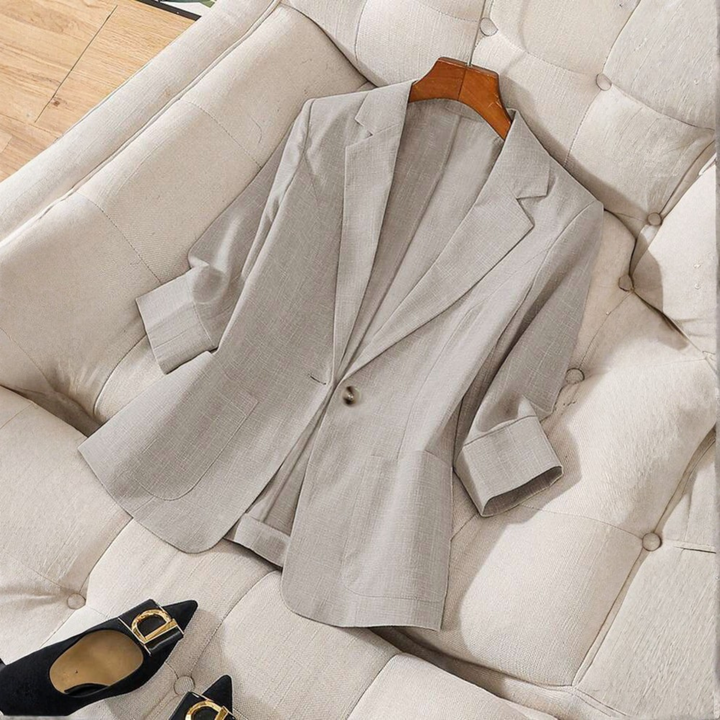 Tahlia | Classy Button Front Long Sleeve Office Blazer Coat
