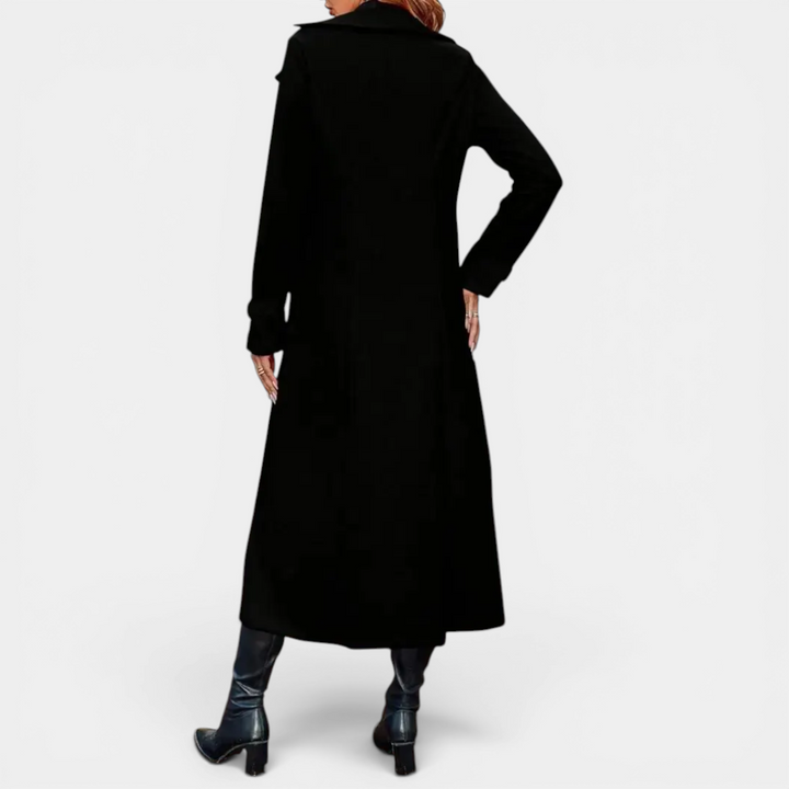 Elsie | Double-Breasted Wool Long Coat