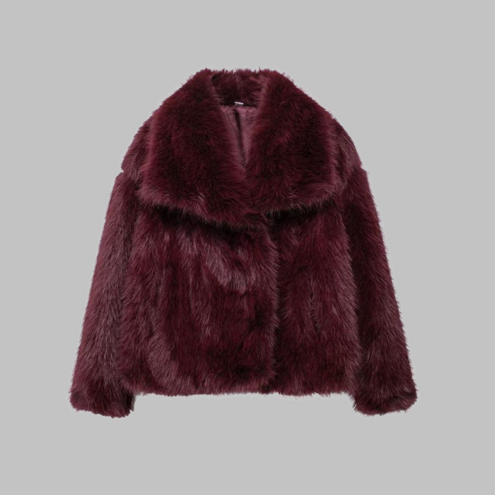 Willow | Classy Long Sleeve Collared Fuzzy Coat