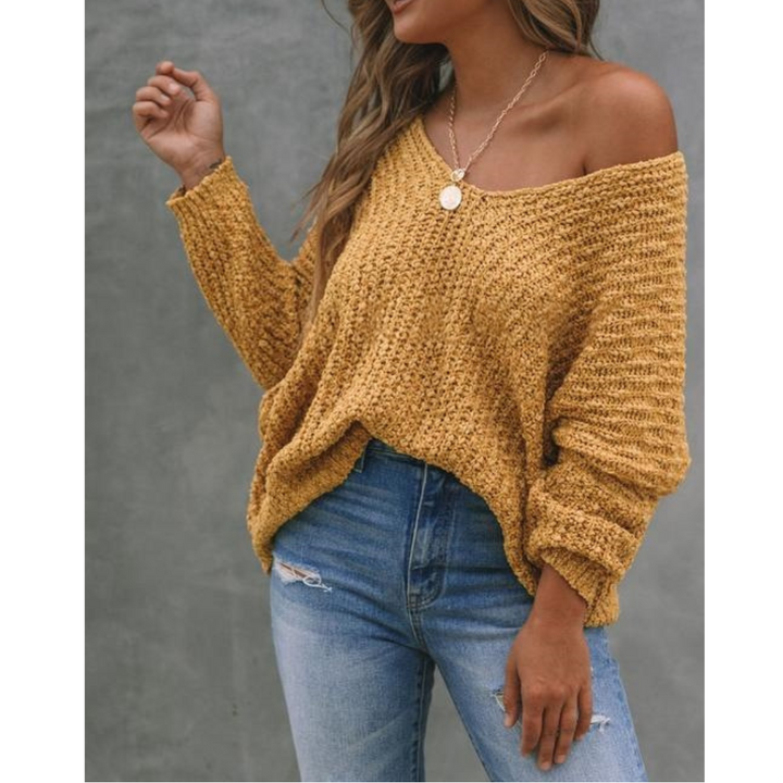 Mackenzie | Comfy Drop Shoulder Long Sleeve Sweater