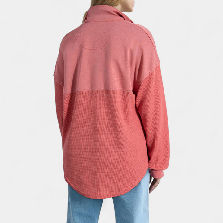 Xanthe | Relaxed Waffle Knit Pullover Top