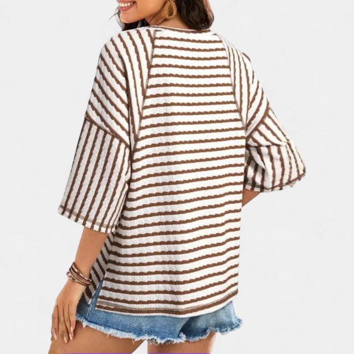 Brooke | Relaxed Striped Crewneck Tee