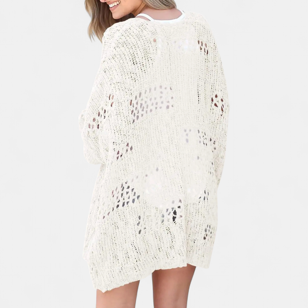 Penelope | Boho Hollow-Out Knit Cardigan