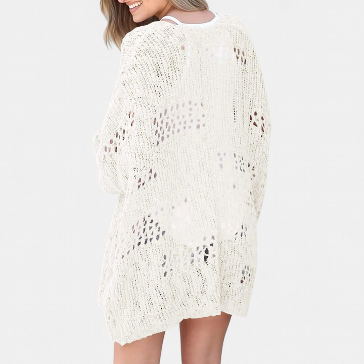 Penelope | Boho Hollow-Out Knit Cardigan