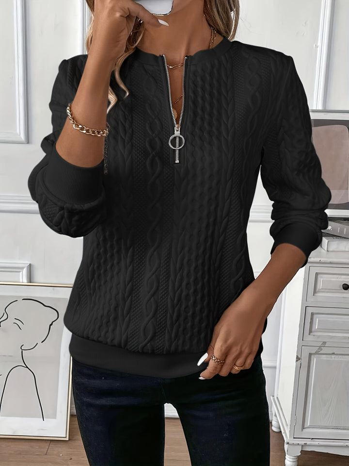 Chloe | Elegant Quarter-Zip Sweater