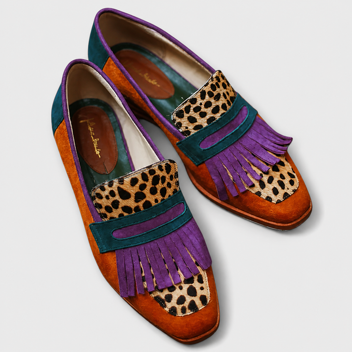 Louise | Brown leopard loafer