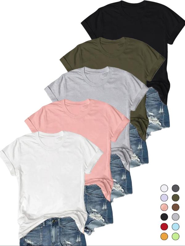 Jasmine | Casual Short Sleeve Tee (Pack of 5)