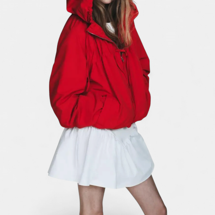 Annabelle | Y2K Bow-Detail Drawstring Hoodie Jacket
