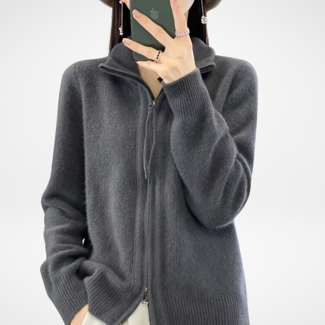 Samantha | Minimalist Zip Sweater
