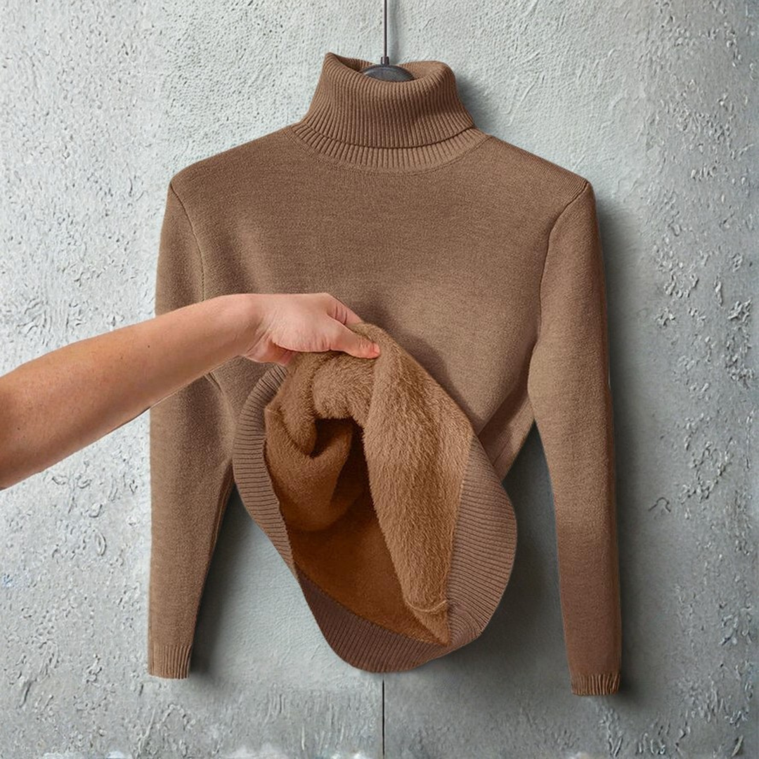 Mackenzie | Cosy Plain Turtle Neck Long Sleeve Sweater