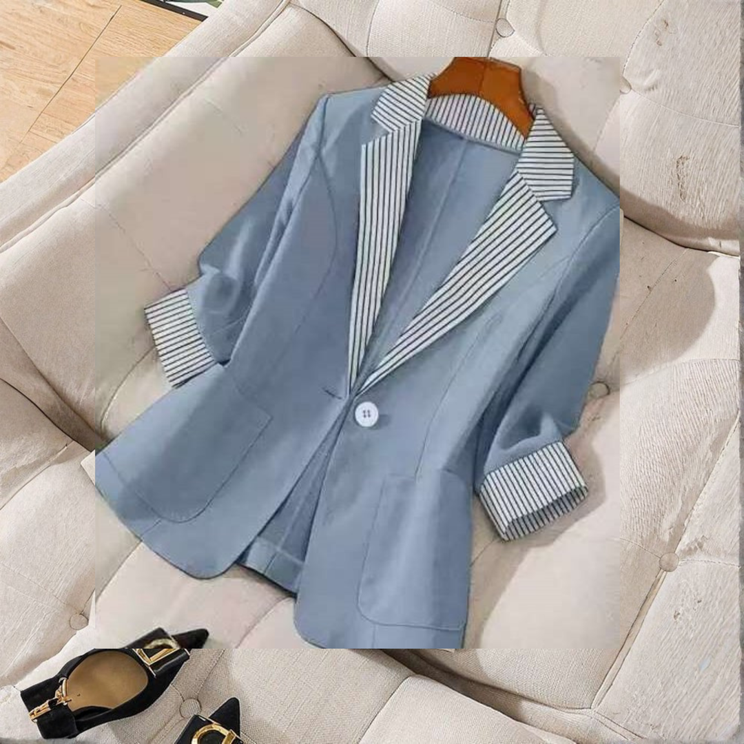 Tahlia | Classy Button Front Long Sleeve Office Blazer Coat