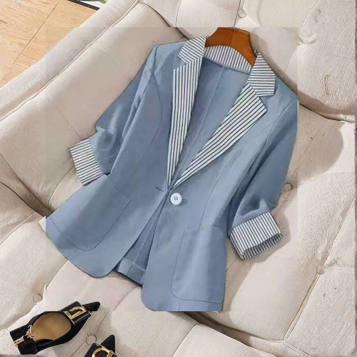 Tahlia | Classy Button Front Long Sleeve Office Blazer Coat