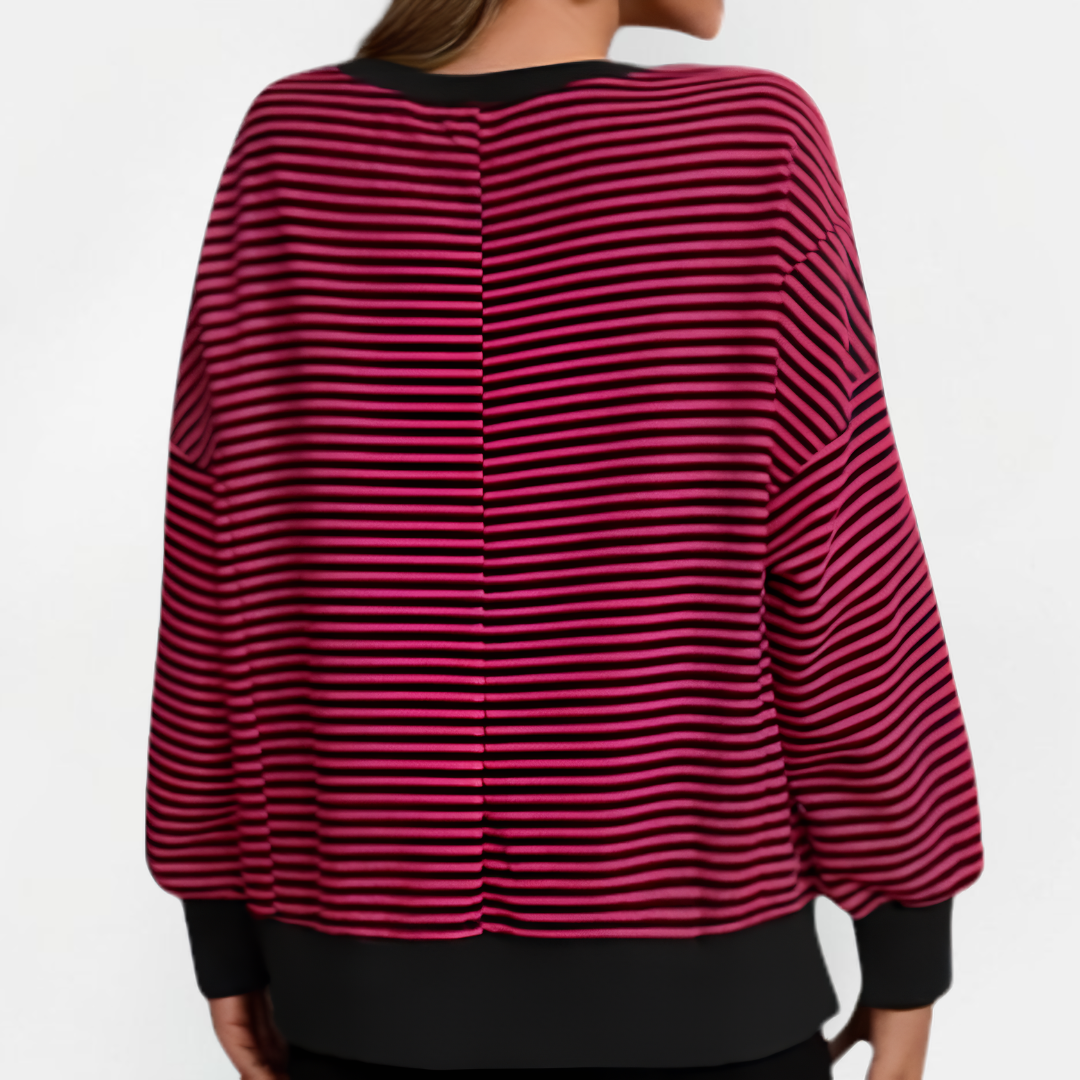 Ruby | Cosy Waffle Knit Pullover Sweatshirt