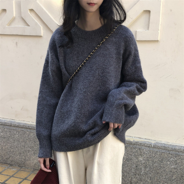 Caitlin | Casual Long Sleeve Round Neck Sweater