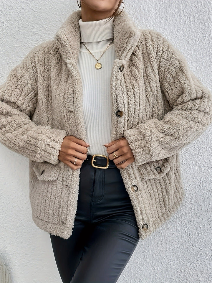 Lily | Double-Sided Velvet Button Cardigan