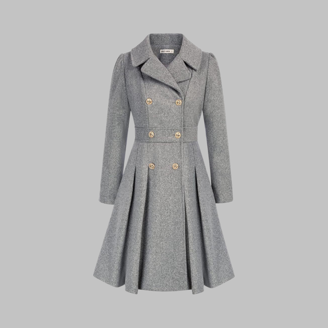 Jacinta | Classy Double Button Long Sleeve Coat