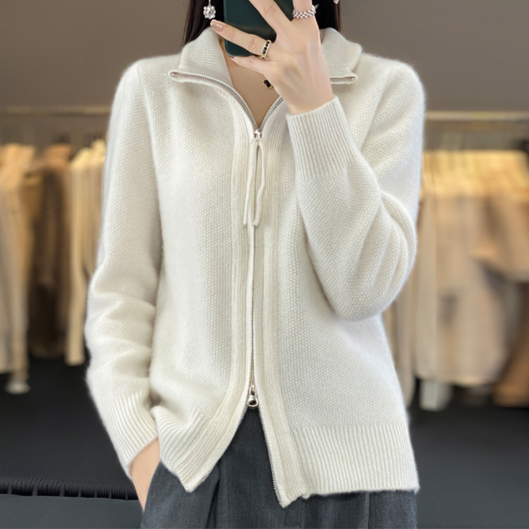 Samantha | Minimalist Zip Sweater
