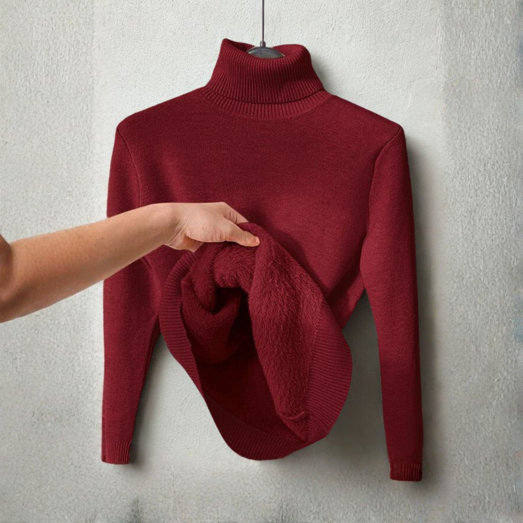 Mackenzie | Cosy Plain Turtle Neck Long Sleeve Sweater