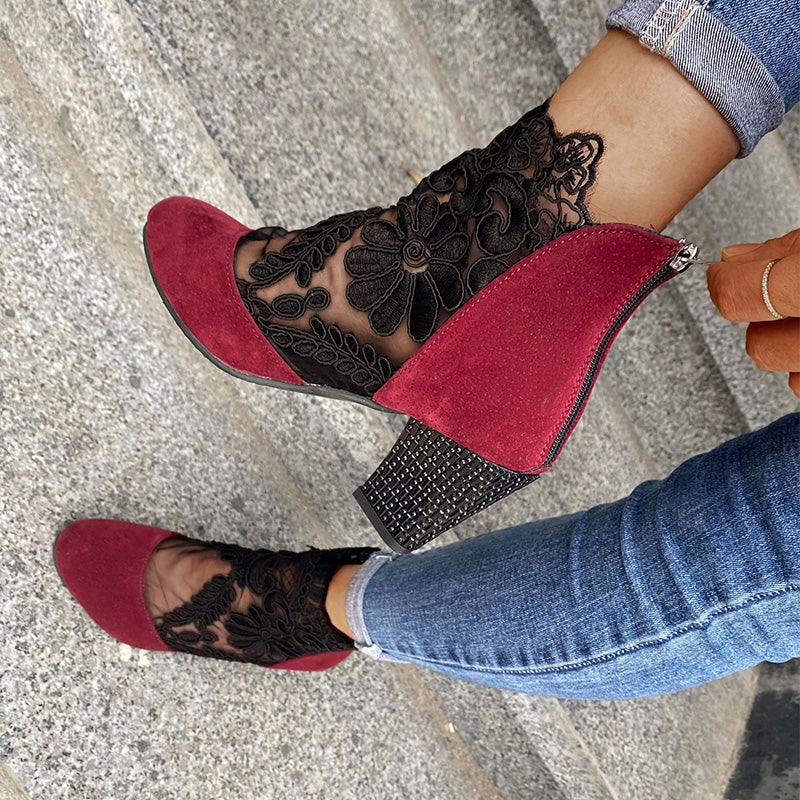 Scarlett | Chic Lace Heeled Boots