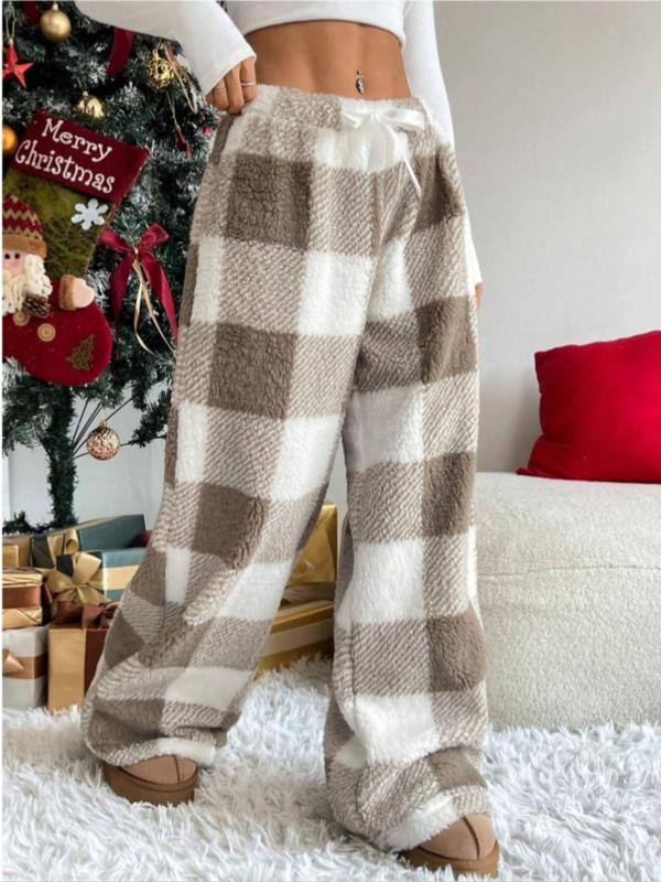 Eliza | Comfortable Plaid Straight Pants for Cold Weather Wear