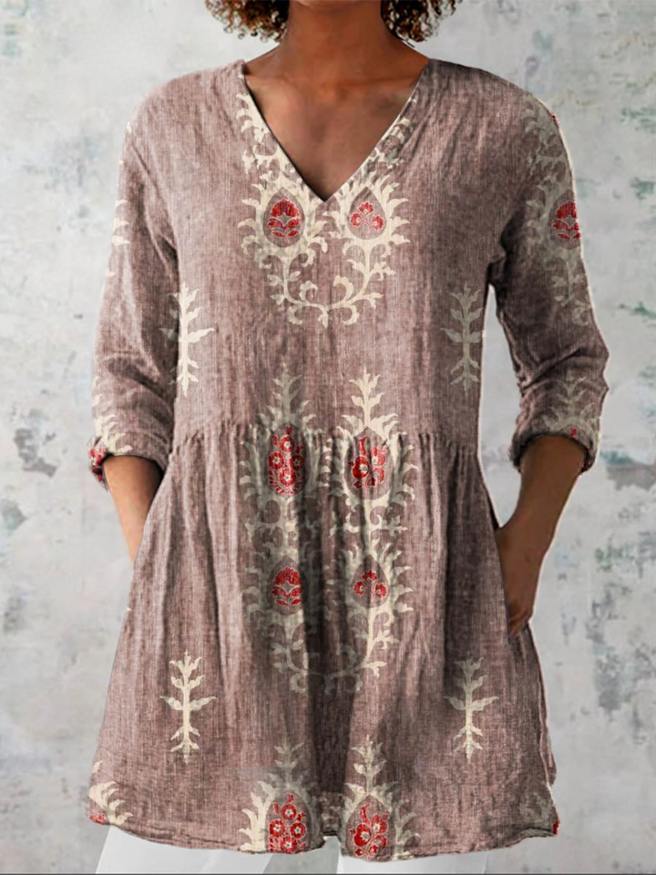 Frederick | Long blouse with V-neck