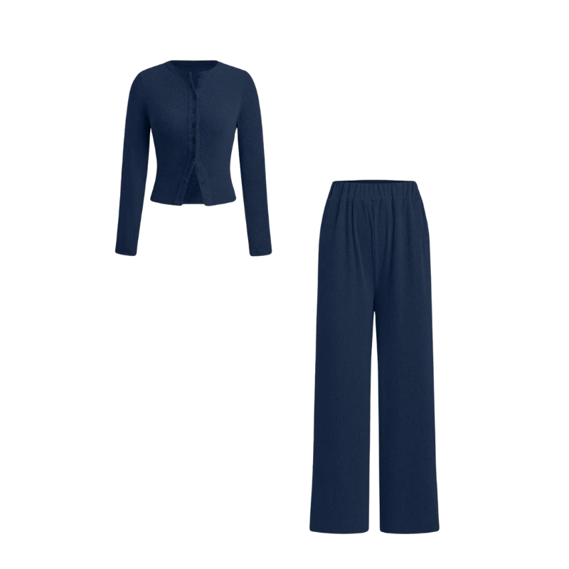 Natalie | Stylish Ribbed Two Piece Casual Set