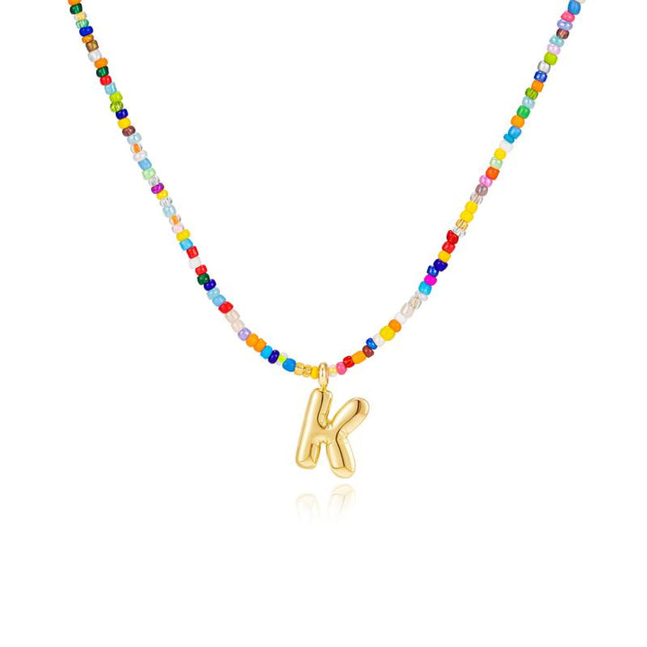 Naomi | Colorful Bubble Letter Necklace