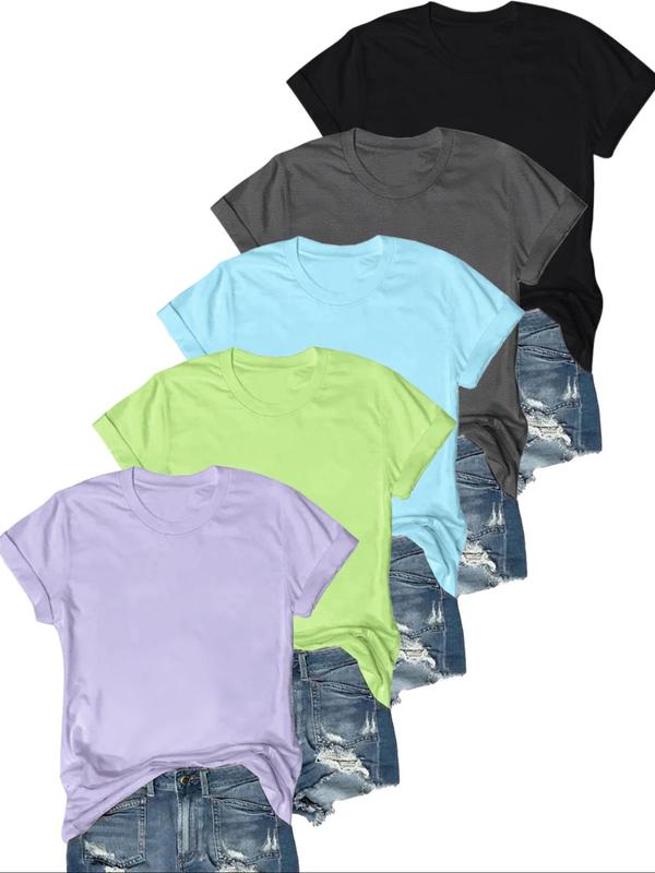 Jasmine | Casual Short Sleeve Tee (Pack of 5)